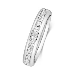Diamond Channel Set Eternity Ring In Platinum 