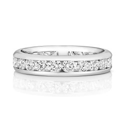 Diamond Channel Set Eternity Ring In Platinum 