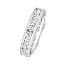 Diamond Channel Set Eternity Ring In Platinum 
