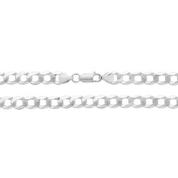 Silver Flat Open Curb Chain 