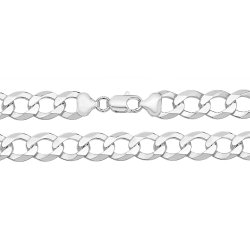 Silver Flat Open Curb Chain 