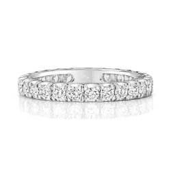 Diamond Claw Set Full Eternity Ring In 18ct White Gold 