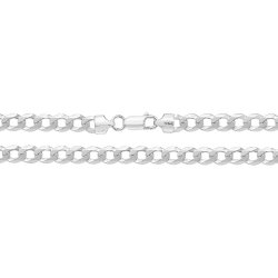 Silver Flat Curb Chain 