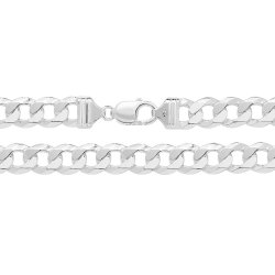 Silver Flat Curb Chain 