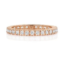 Diamond Claw Set Full Eternity Ring In 18ct Rose Gold 