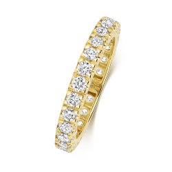 Diamond Claw Set Full Eternity Ring In 18ct Gold 