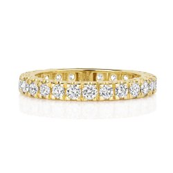 Diamond Claw Set Full Eternity Ring In 18ct Gold 