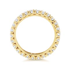 Diamond Claw Set Full Eternity Ring In 18ct Gold 