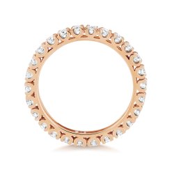 Diamond Claw Set Full Eternity Ring In 18ct Rose Gold 
