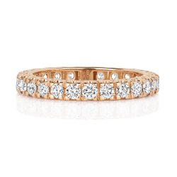 Diamond Claw Set Full Eternity Ring In 18ct Rose Gold 
