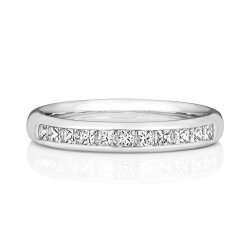 Diamond Channel Set Princess Cut Eternity Ring In Platinum 