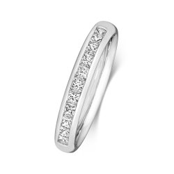Diamond Channel Set Princess Cut Eternity Ring In Platinum 