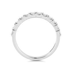 Diamond 4 Claw Set Half Eternity Ring In Platinum 