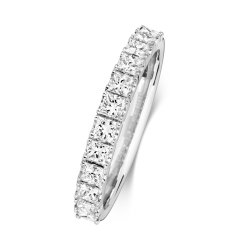 Diamond 4 Claw Set Half Eternity Ring In Platinum 