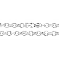 Silver Oval Belcher Chain 