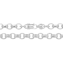 Silver Oval Belcher Chain 