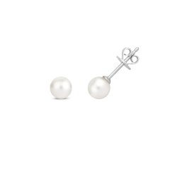 Akoya Pearl Earring Studs In 18ct White Gold 