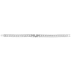 Silver Cast Cz Mum Bacelet 