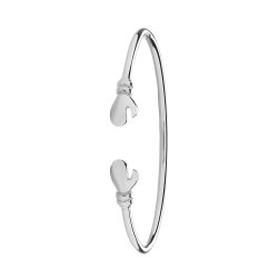 Silver Maidens' Boxing Glove Torc Bangle 
