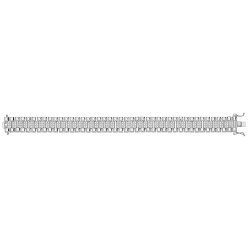 Silver Maidens' Cz Set Watch Strap Bracelet 