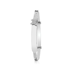 Silver Butterfly Baby Bangle 