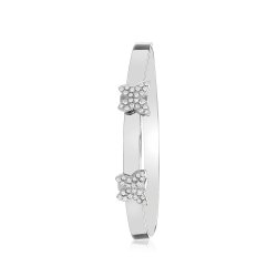 Silver Butterfly Baby Bangle 