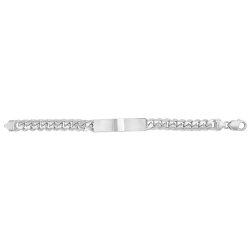 Silver Gents' Cuban Id Bracelet 