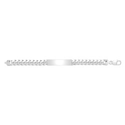 Silver Gents' Cuban Id Bracelet 