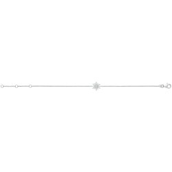 Silver Cz Snowflake Bracelet 