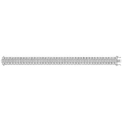 Silver Cz Set Watch Strap Bracelet 