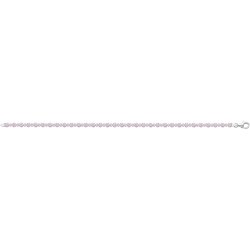 Silver Pink Cz Tennis Bracelet 