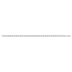 Silver Blue Cz Tennis Bracelet 