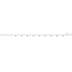 Silver Graduated Bead Bracelet 