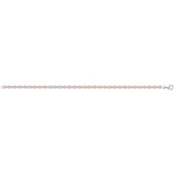 Silver Morganite Cz Tennis Bracelet 