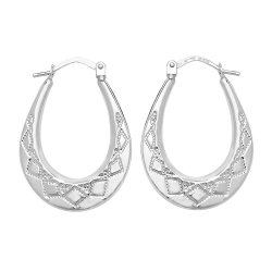 Silver Creole Earrings 