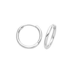 Silver Rhodium Plated Clicker Earrings 