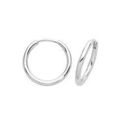 Silver Rhodium Plated Clicker Earrings 
