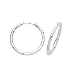 Silver Rhodium Plated Clicker Earrings 