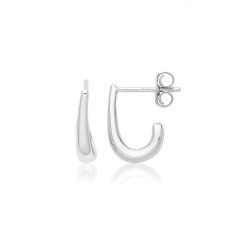 Silver Rhodium Plated Hoop Earrings 
