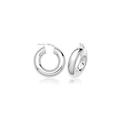 Silver 8mm Plain Hoop Earrings G51321-