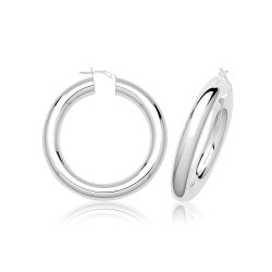 Silver 8mm Plain Hoop Earrings G51321-