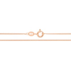 Silver Rose Gold Plated Fine Curb Chain 