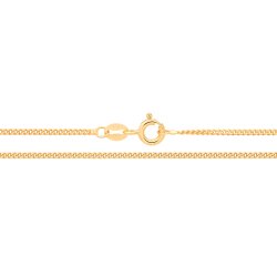 Silver Yellow Gold Plated Fine Curb Chain 