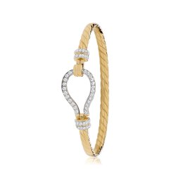9ct Yel Gold Hook Bangle 