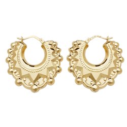 9ct Gold Creole Earrings 