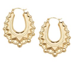 9ct Gold Creole Earrings 