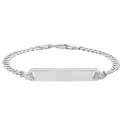 Silver Babies' Curb Id Bracelet 