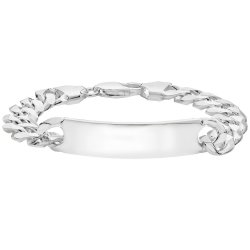 Silver Gents' Curb Id Bracelet 