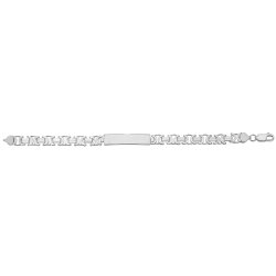 Silver Gents' Flat Byzantine Id Bracelet 
