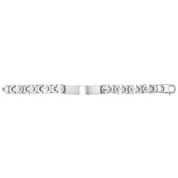 Silver Gents' Flat Byzantine Id Bracelet 